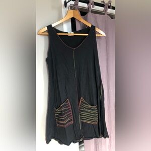 Ark Imports Black Cotton Dress